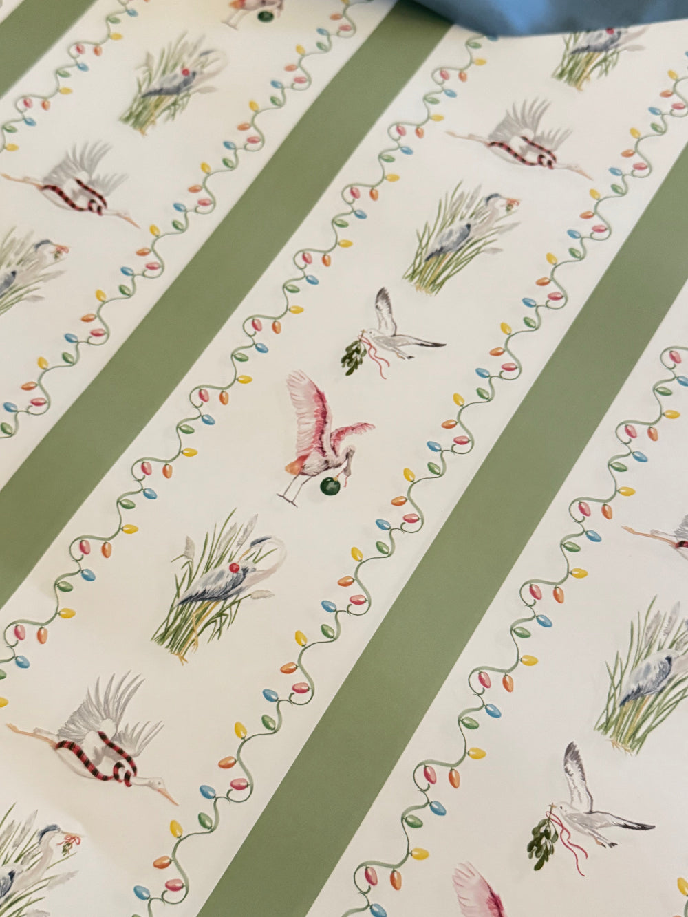 Coastal Christmas Birds Wrapping Paper