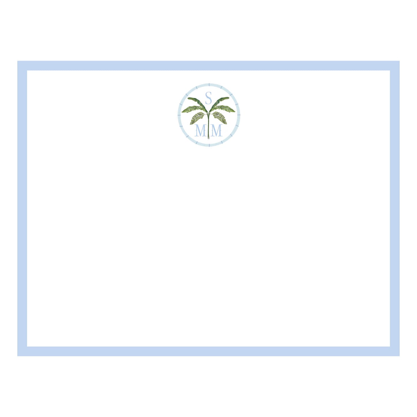 Palm Monogrammed Notecard