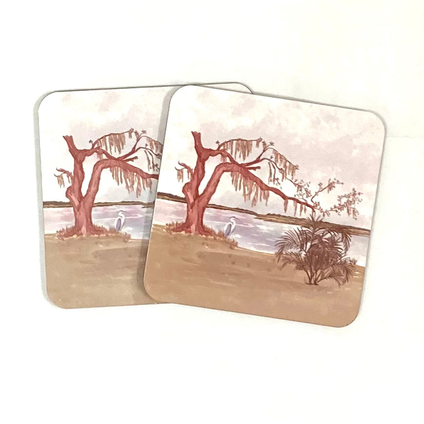 Marshscape Heron Coaster set/2