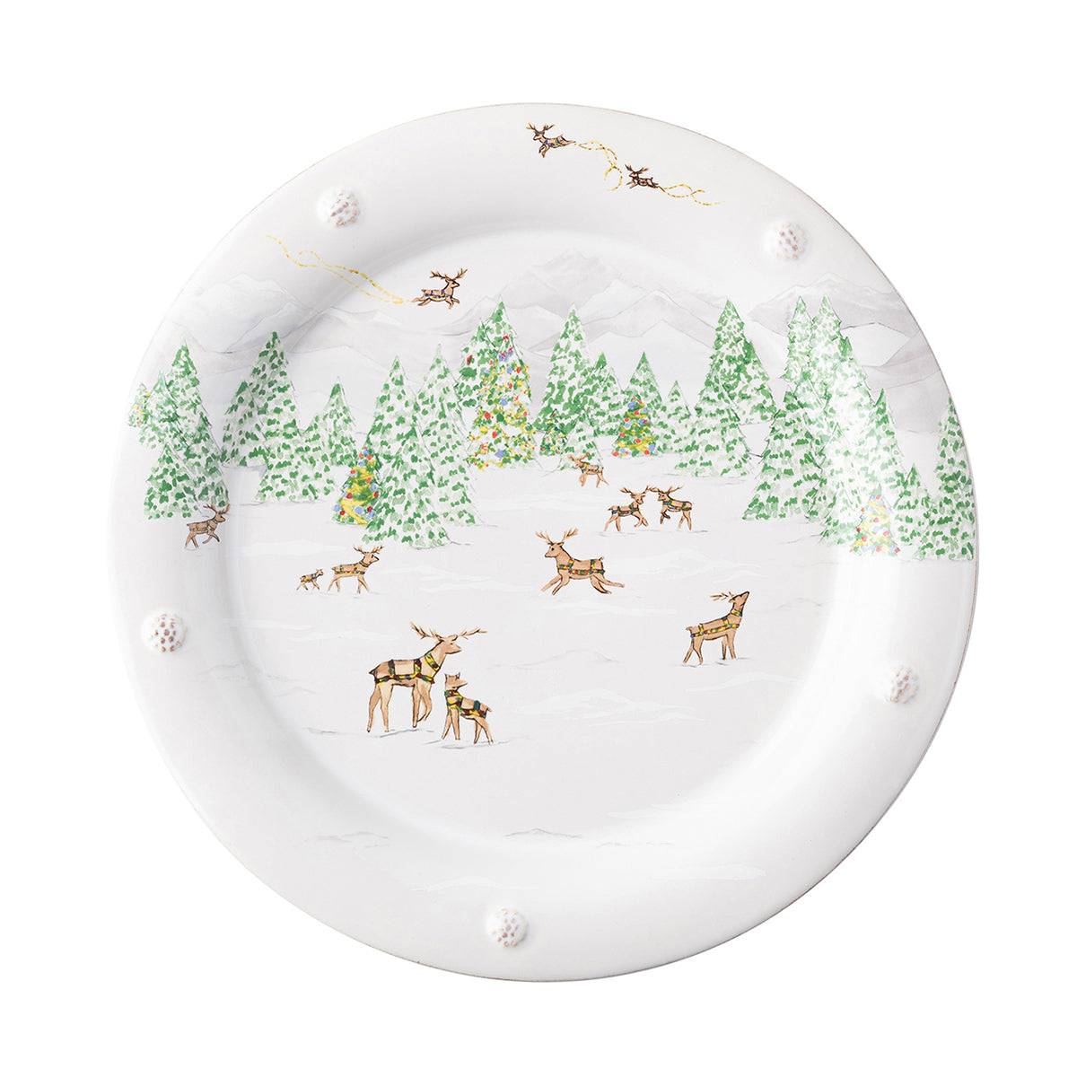 Berry & Thread Scallop Dinner Plate- North Pole