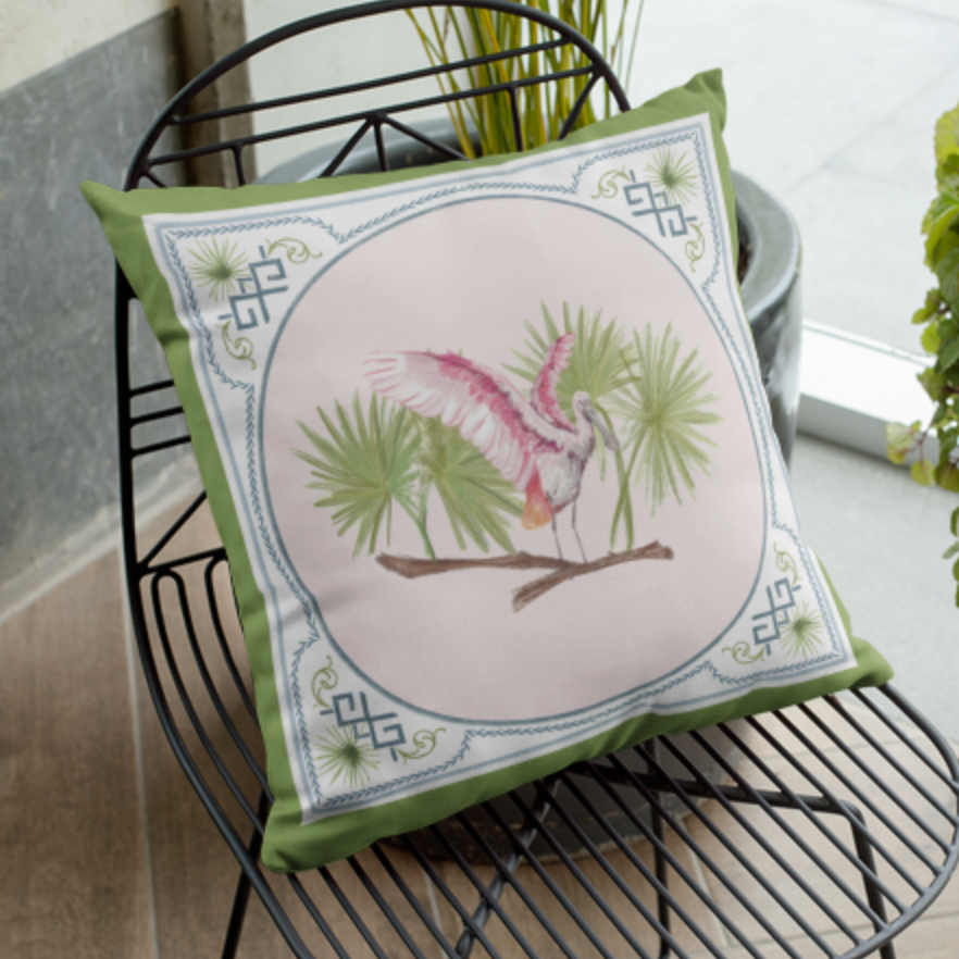 Pink Plume Pillows