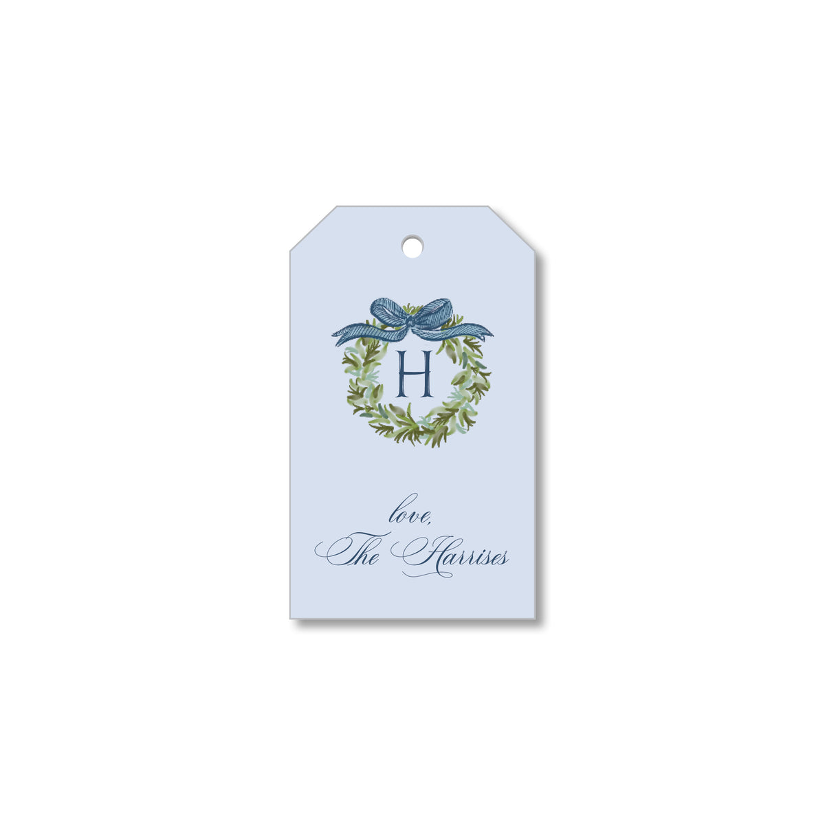 Little Blue Bow Gift Tag
