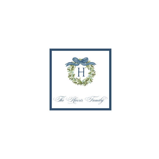 Little Blue Bow Gift Label