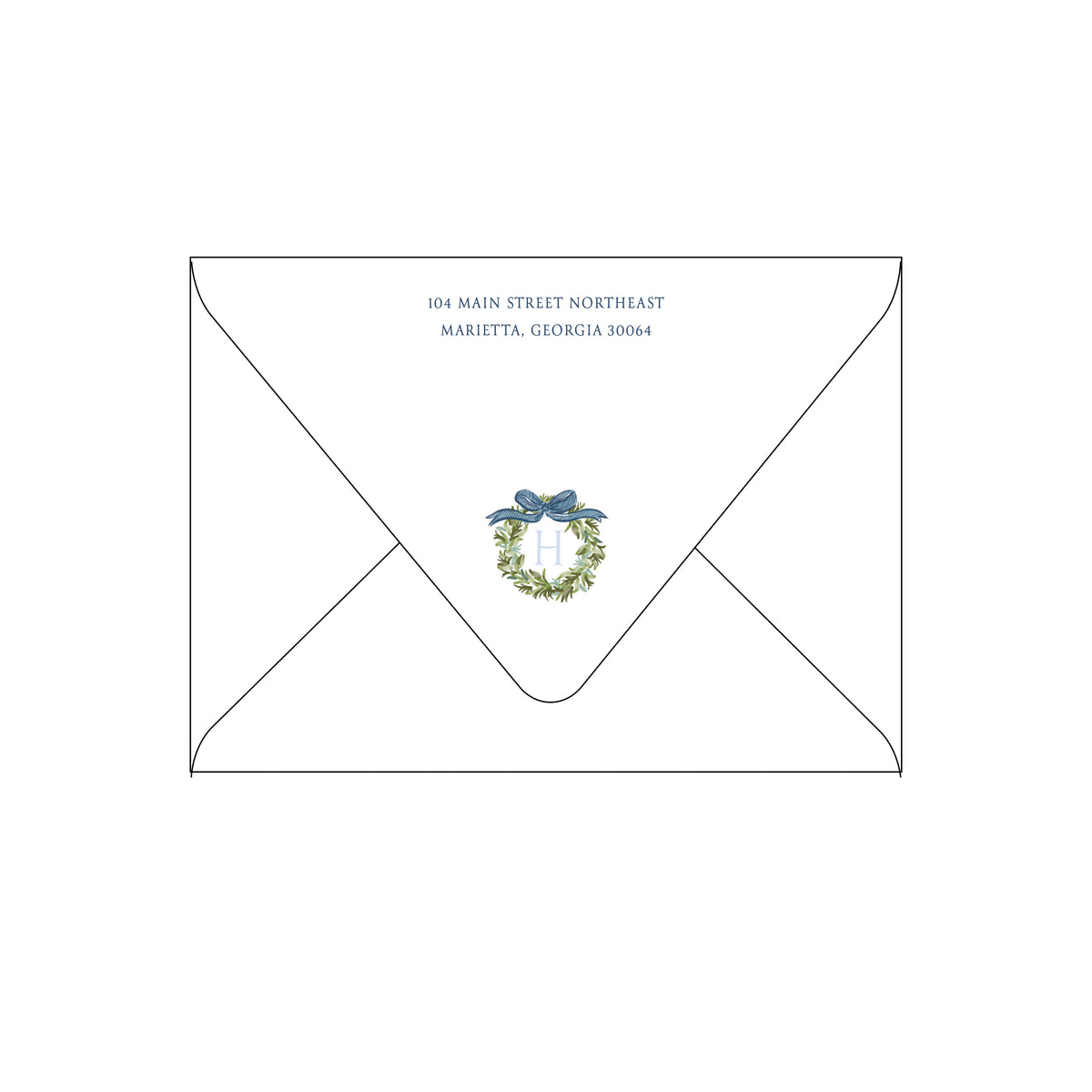 Little Blue Bow Holiday Card