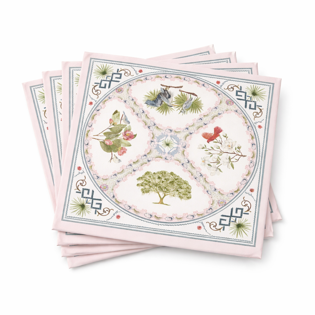 Lowcountry Medallion Linen Napkins