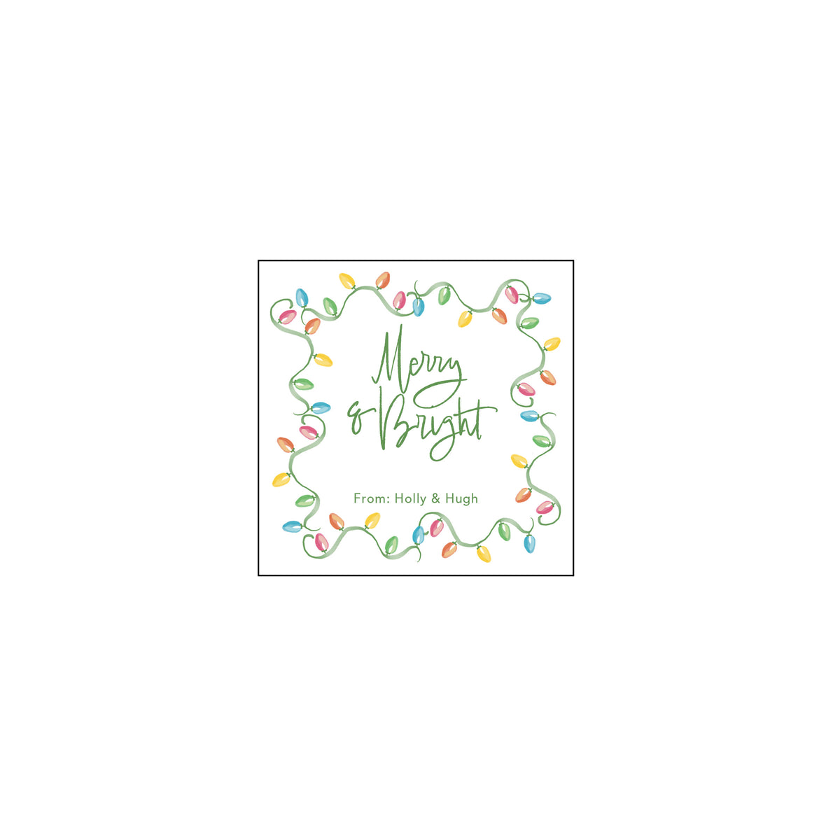 Bright Lights Gift Label