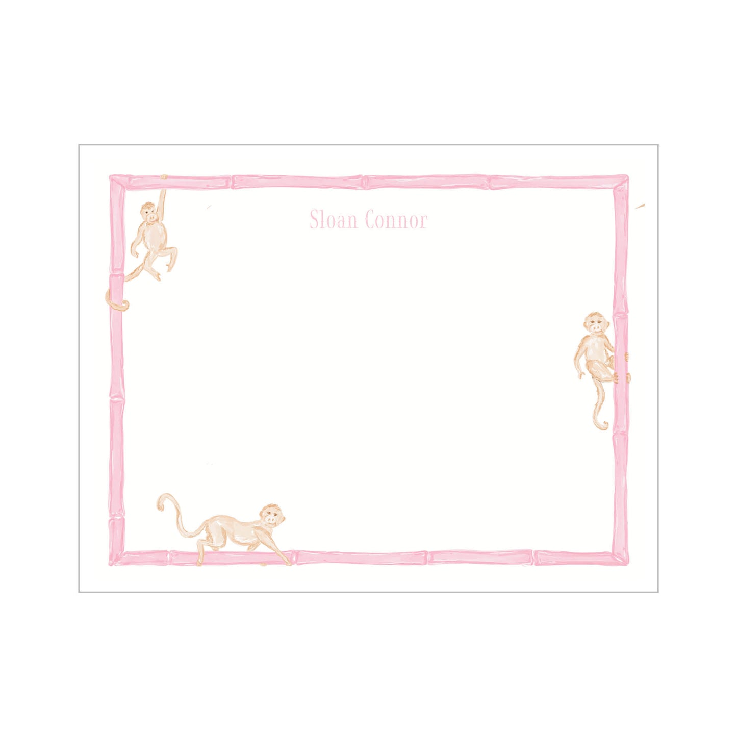 Monkey Bamboo Notecard