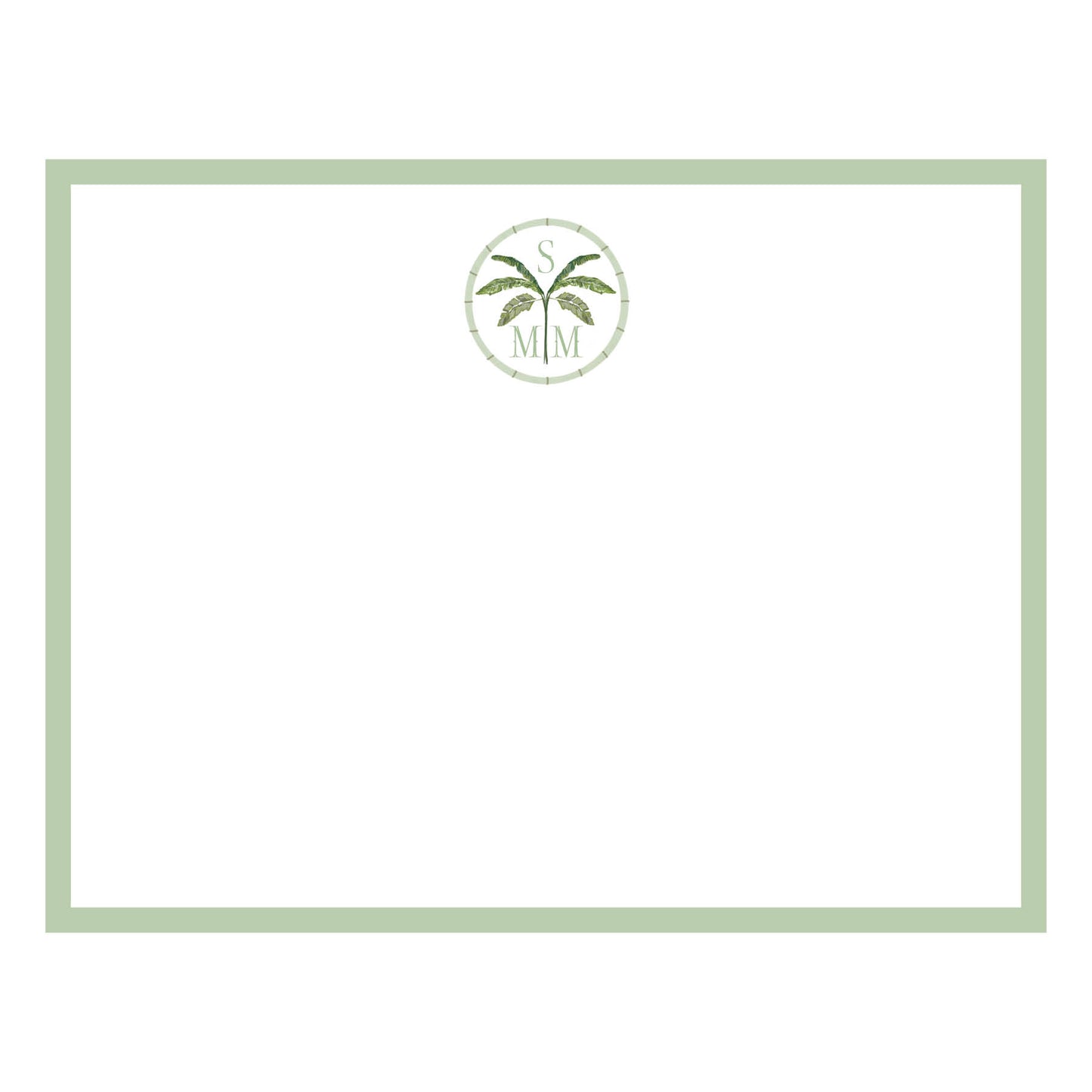 Palm Monogrammed Notecard