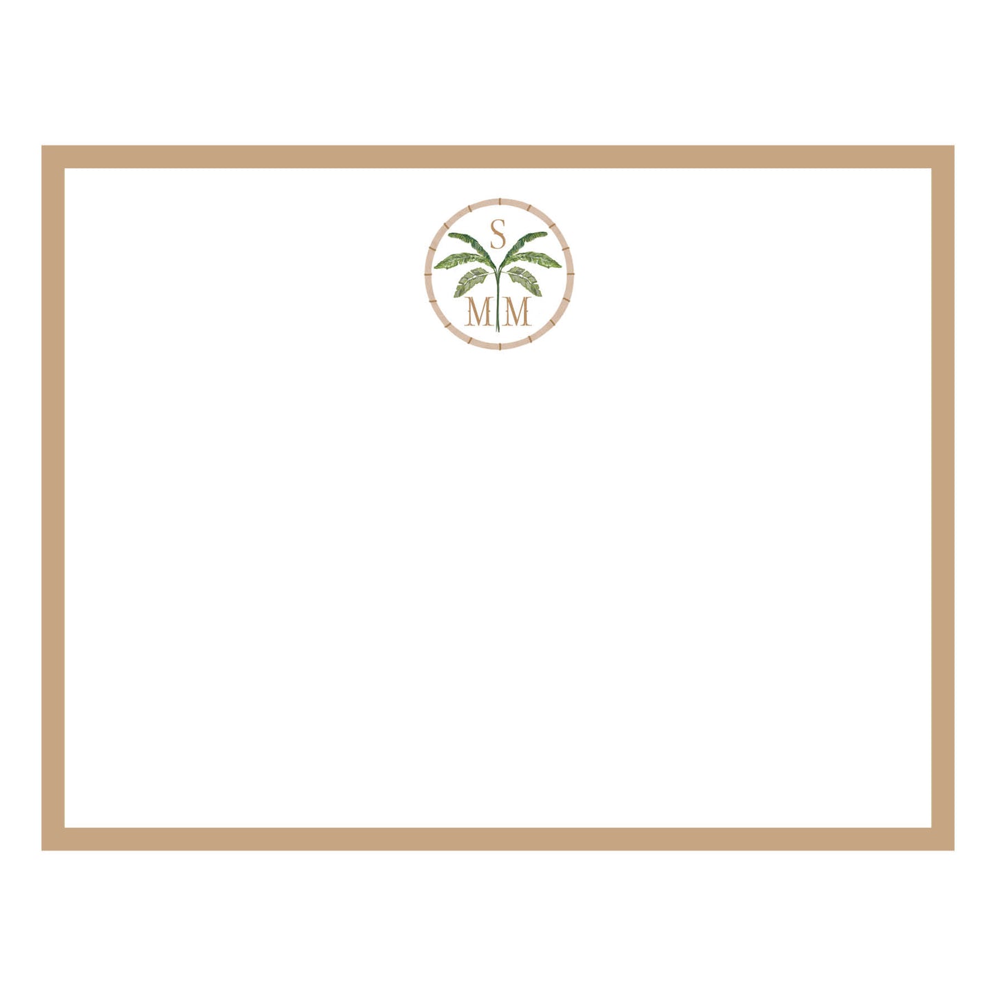 Palm Monogrammed Notecard