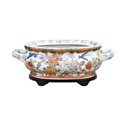 Porcelain Japanese Satsuma Footbath