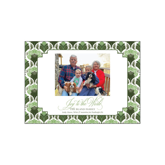 Palm Deco Horizontal Holiday Card