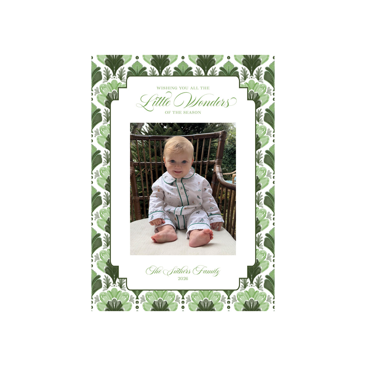 Palm Deco Little Holiday Card