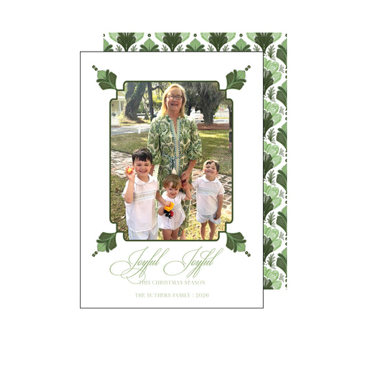 Palm Deco Holiday Card
