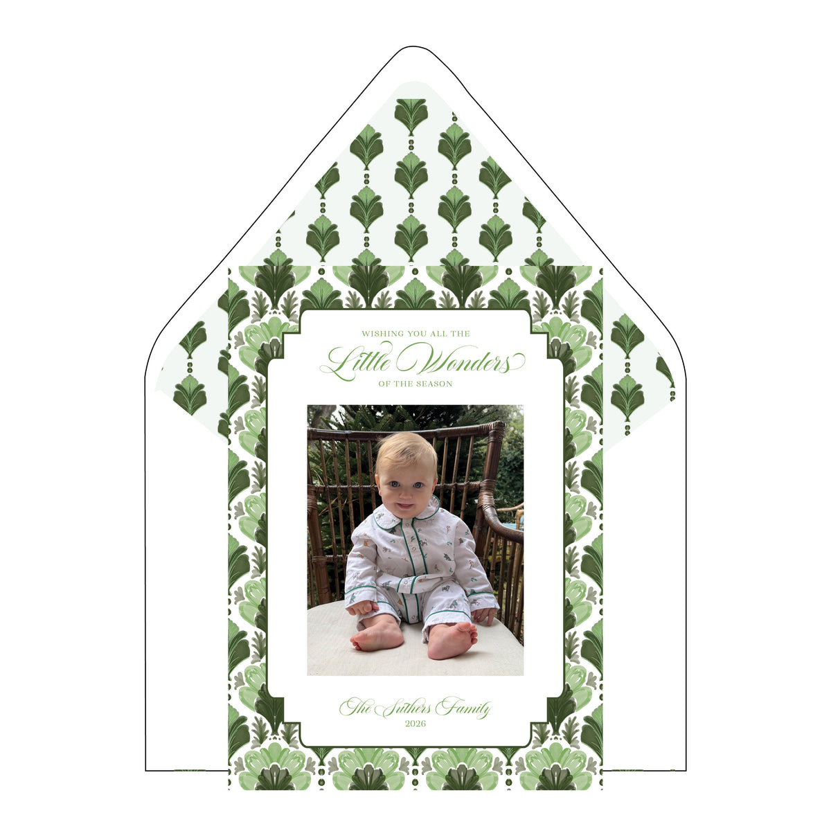 Palm Deco Little Holiday Card