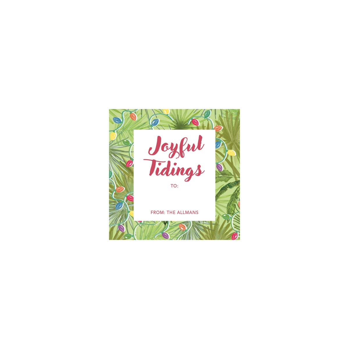 Palm & Bright Gift Label
