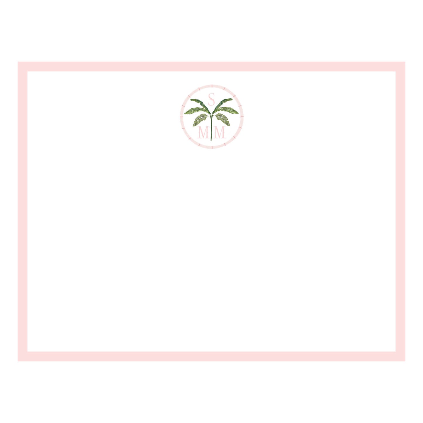 Palm Monogrammed Notecard
