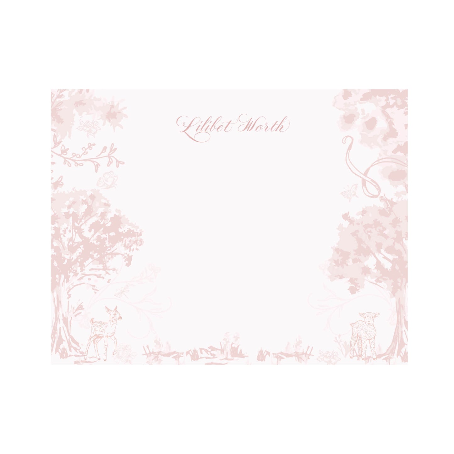 Pink Elegance Notecard