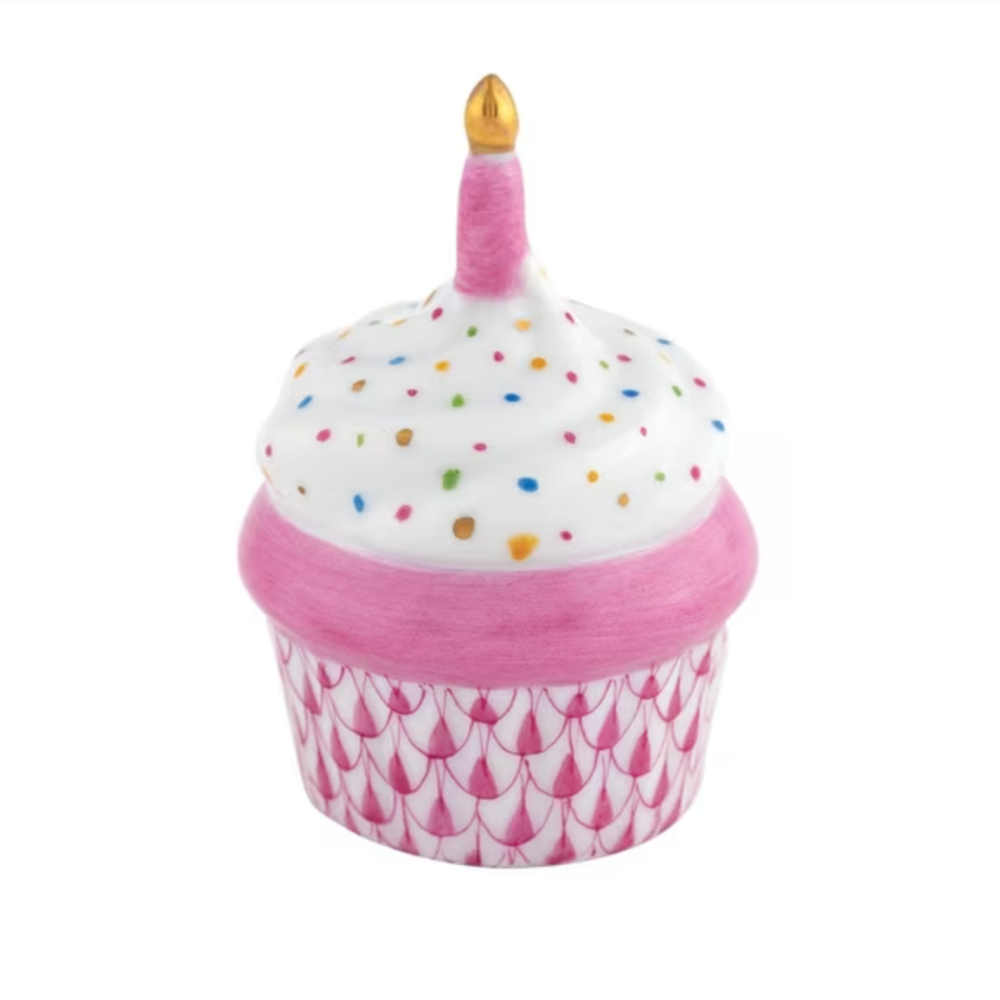 Cupcake with Candle Figurine