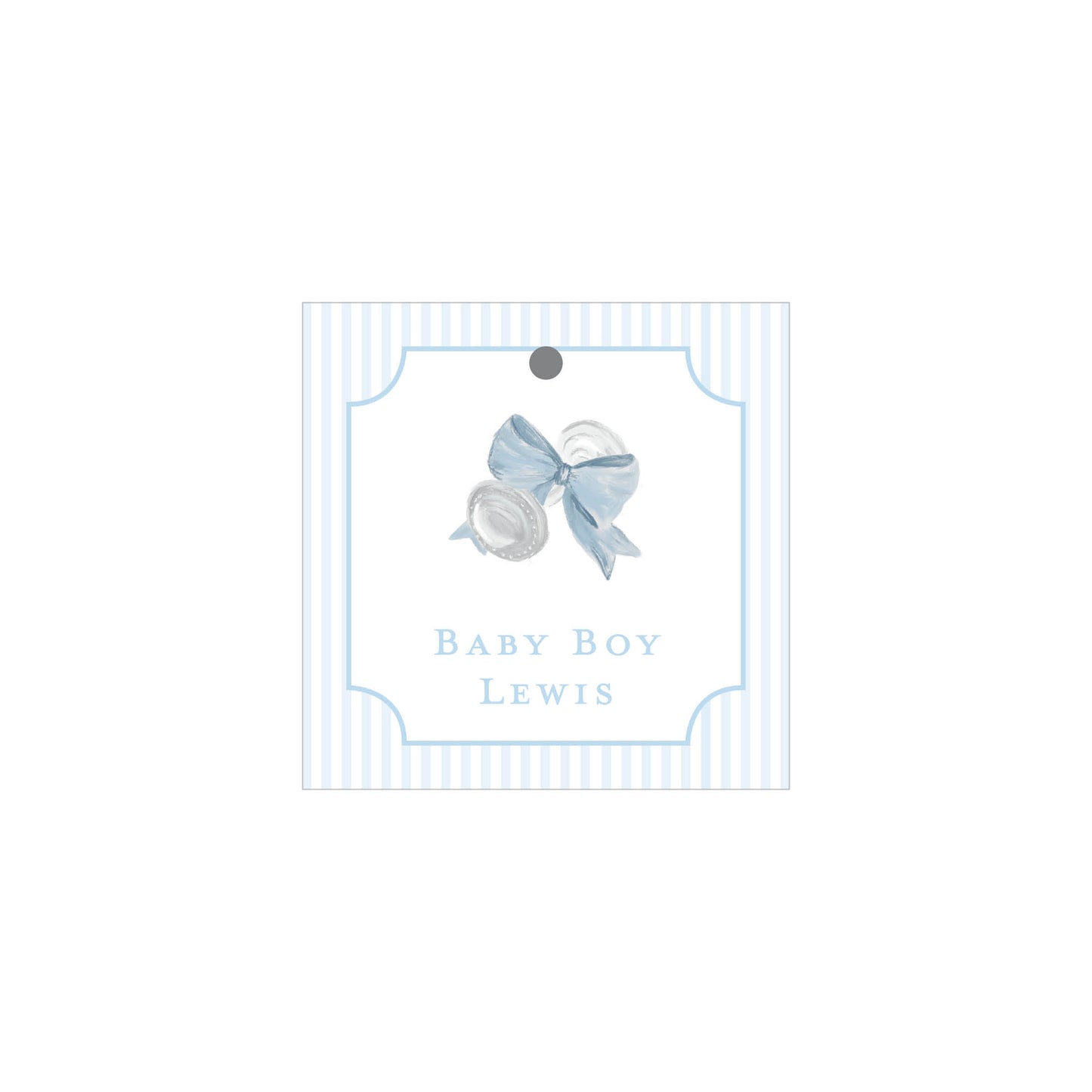 Baby Bow Rattle Tag