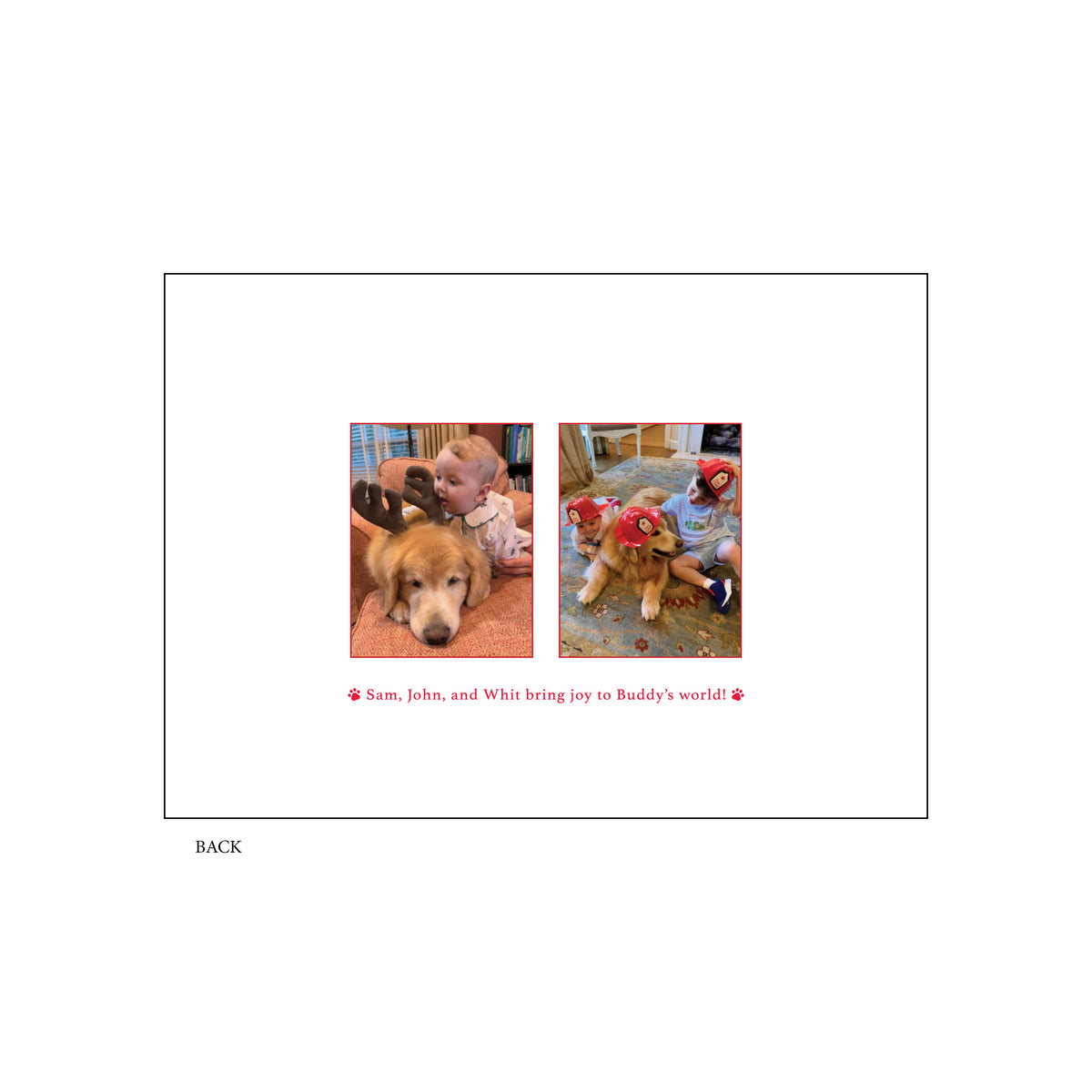 Red Bow Garland Card