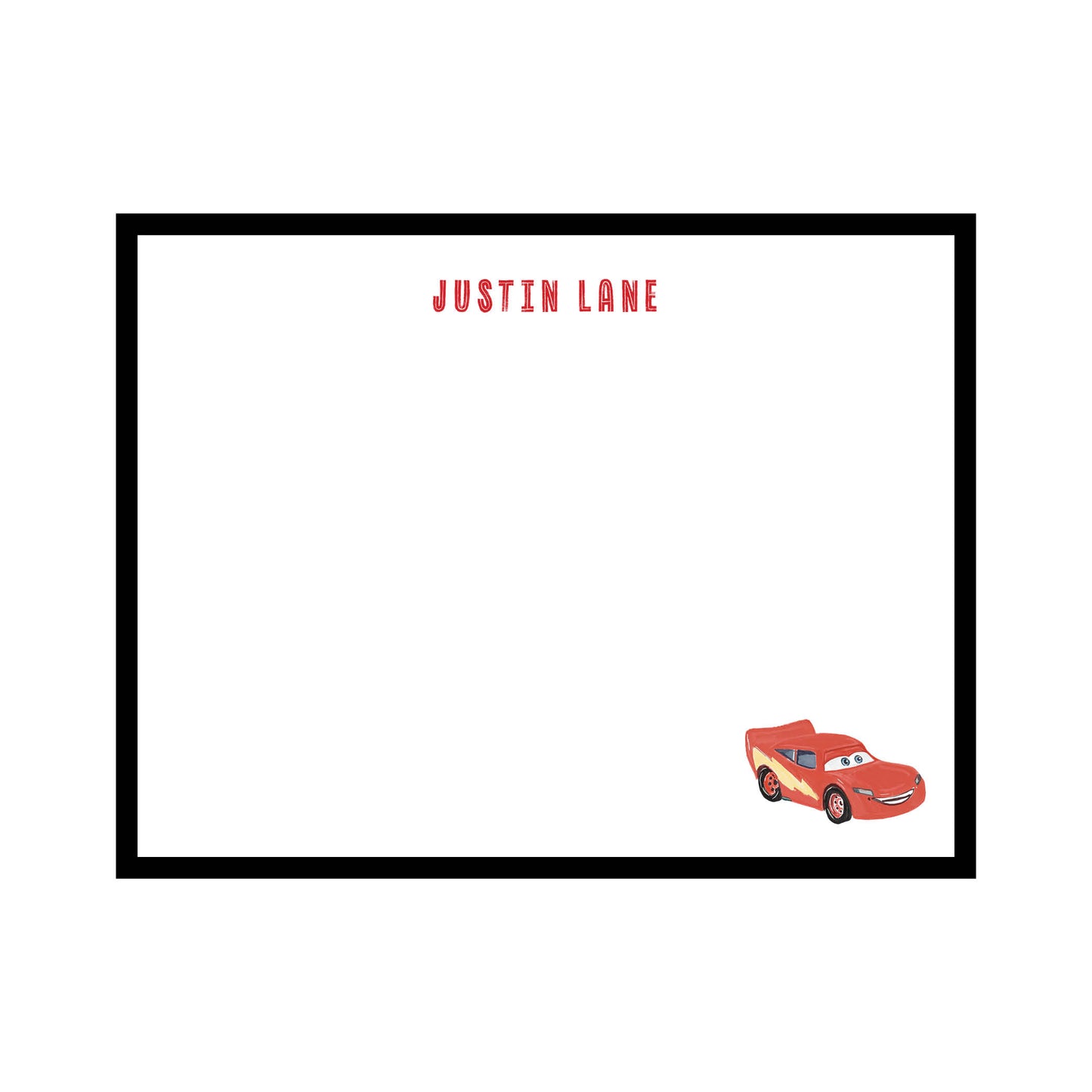 Red Car Notecard