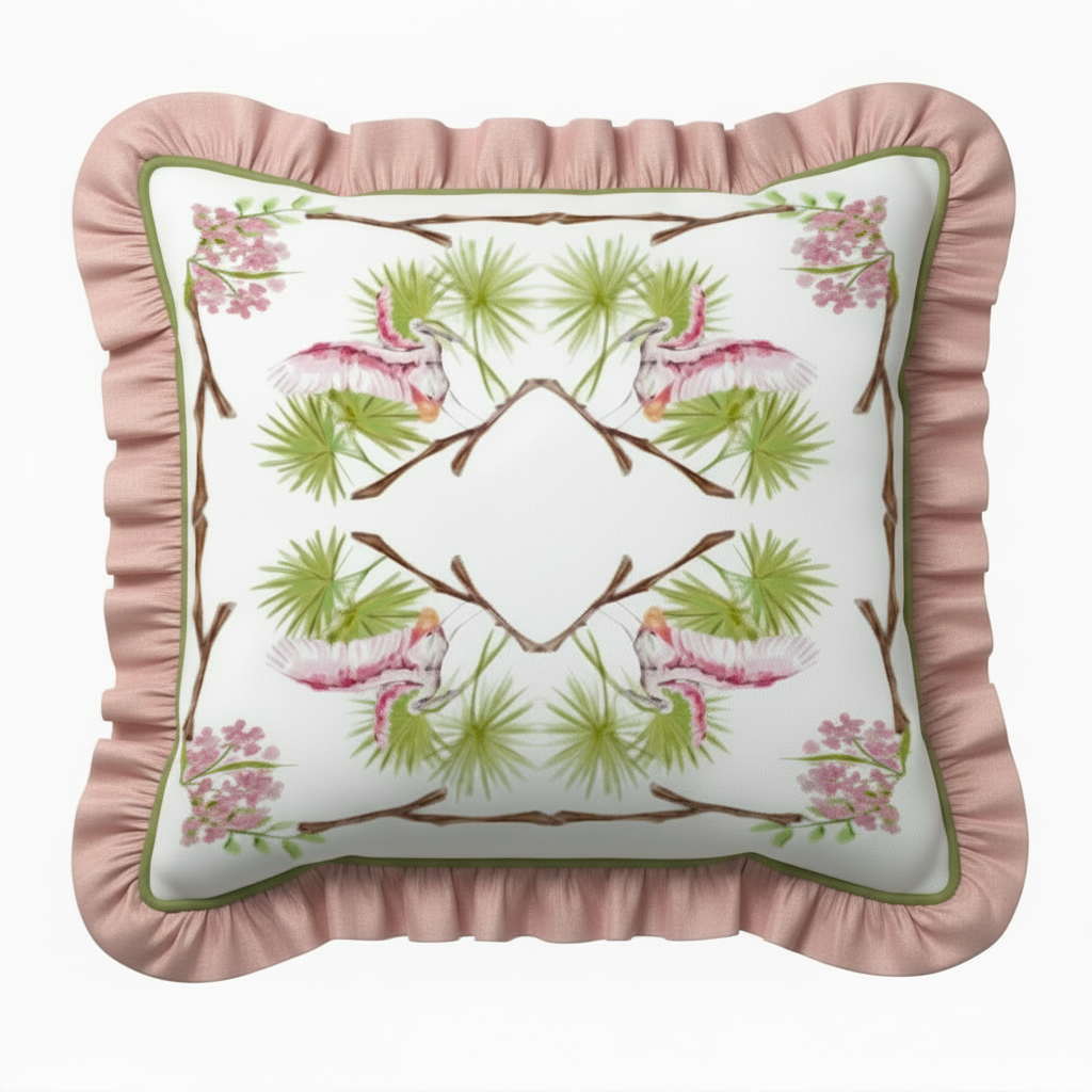 Pink Plume Pillows
