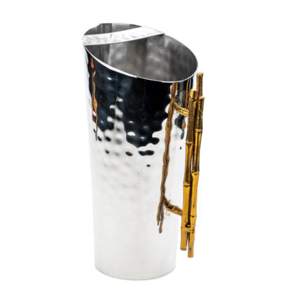 Nickel and Gold Bamboo Pitcher