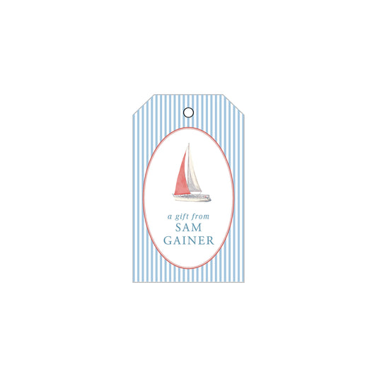 Sailboat Frame Gift Tag