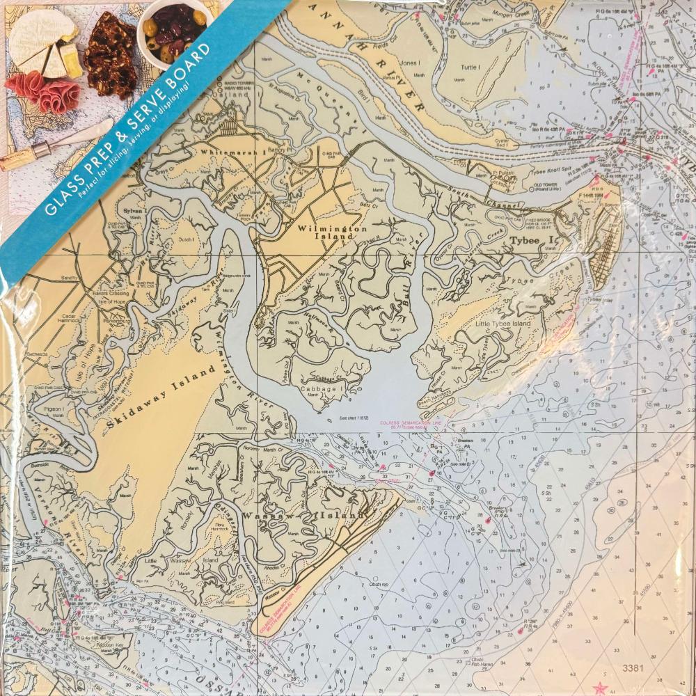 Savannah Map Cutting Board