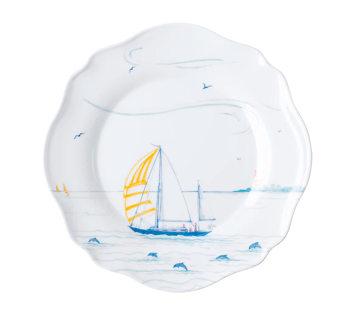 Seaside Melamine Salad Plate Set