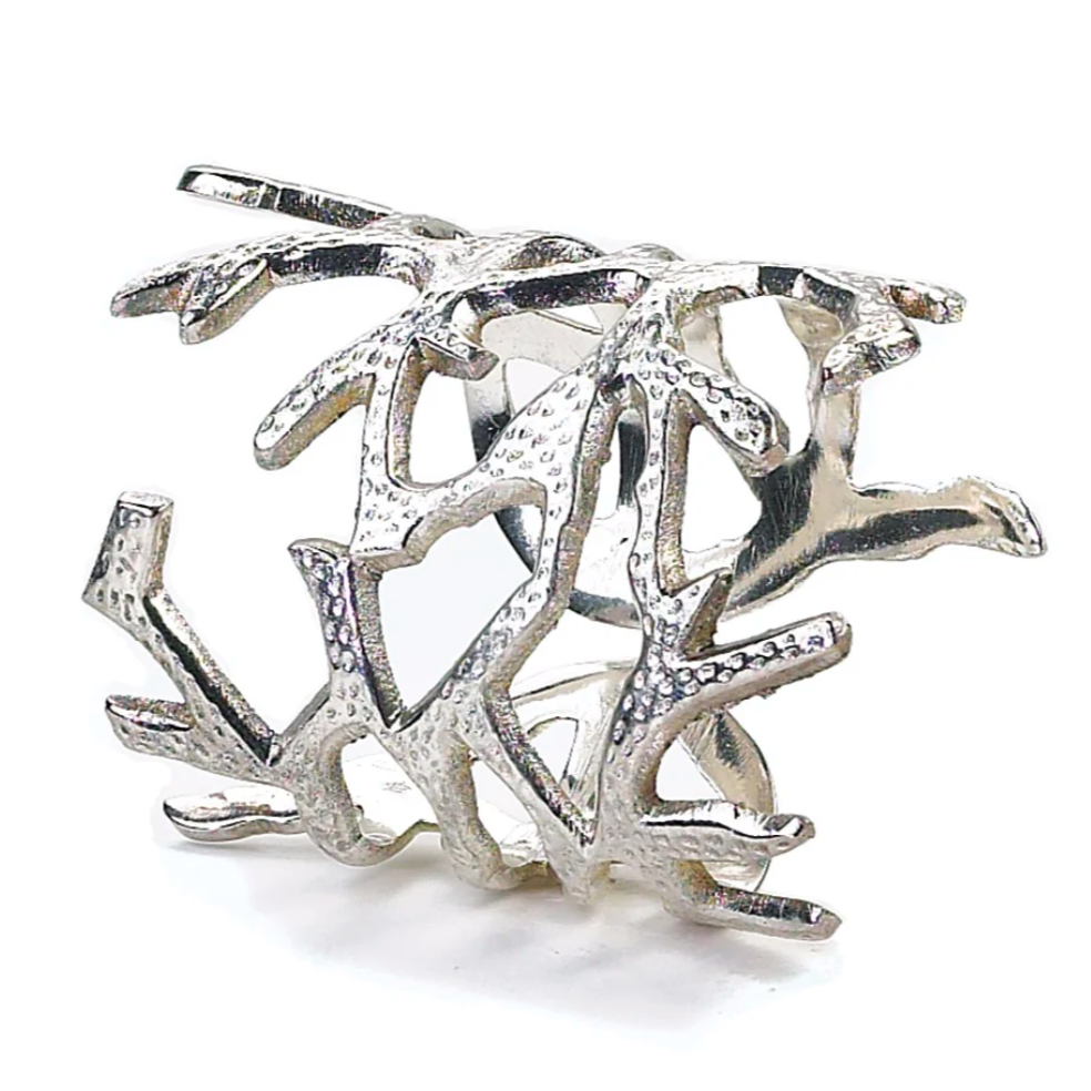 Silver Coral Napkin Ring