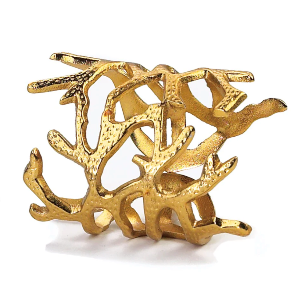 Gold Coral Napkin Ring