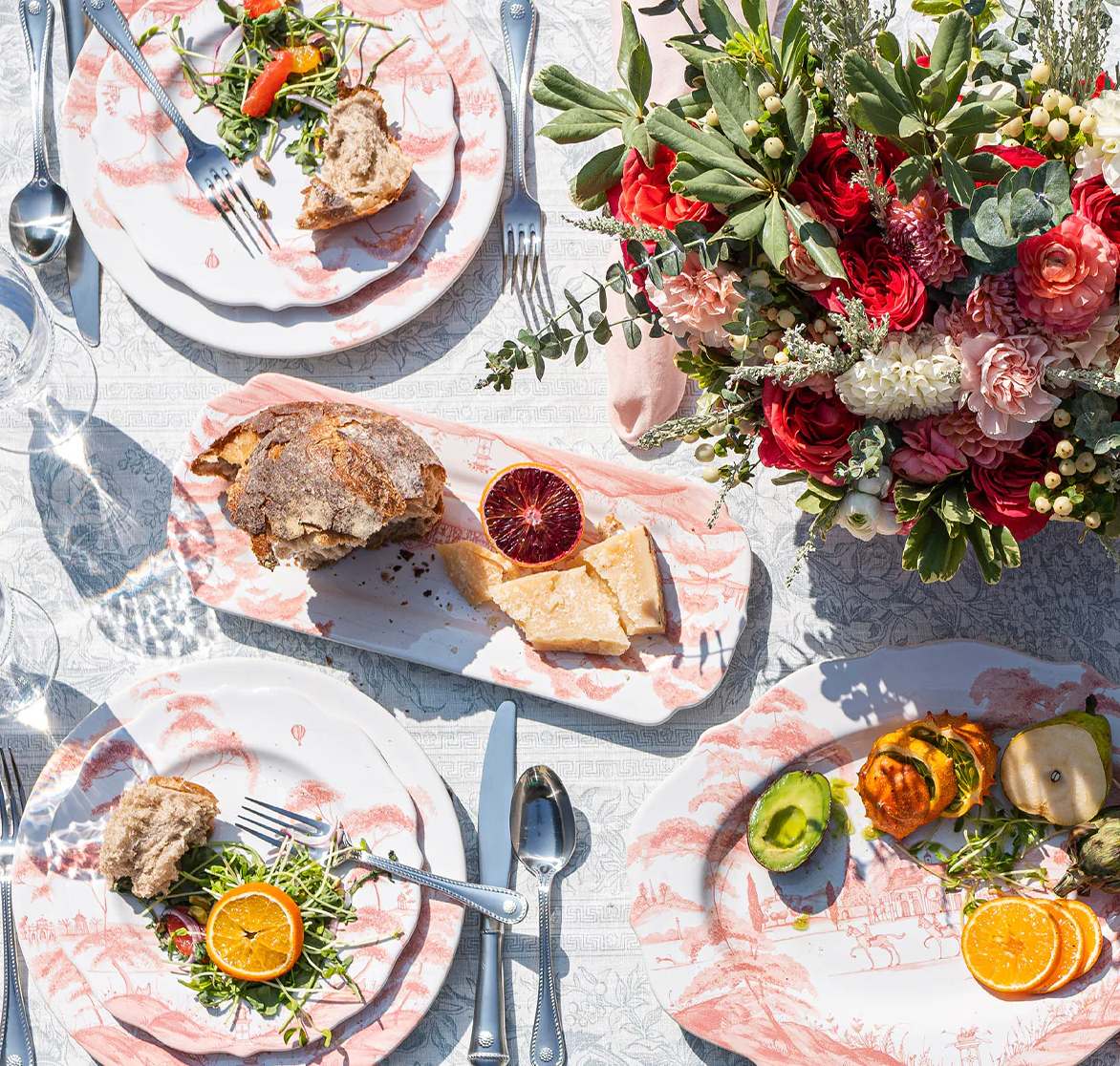 Country Estate Hostess Tray Garden Party