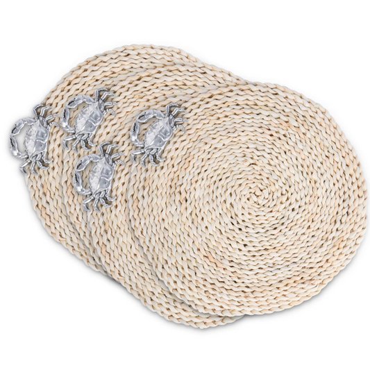 CRAB TWISTED SEAGRASS PLACEMATS - SET OF 4