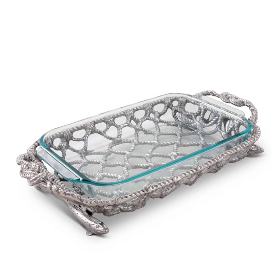 FISH NET CASSEROLE / PYREX HOLDER