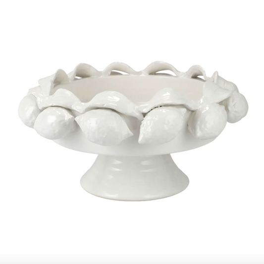 Limoni White Footed Fruit Bowl