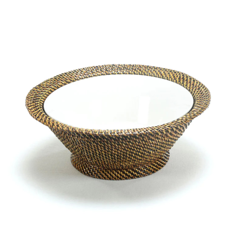 Woven Footed Salad Bowl