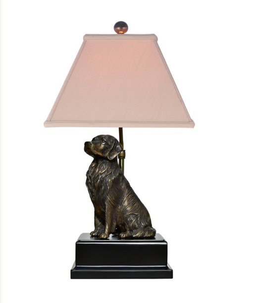 Retriever Dog bronze lamp