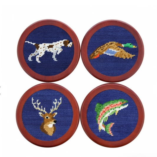 Southern Sportsman Needlepoint Coasters