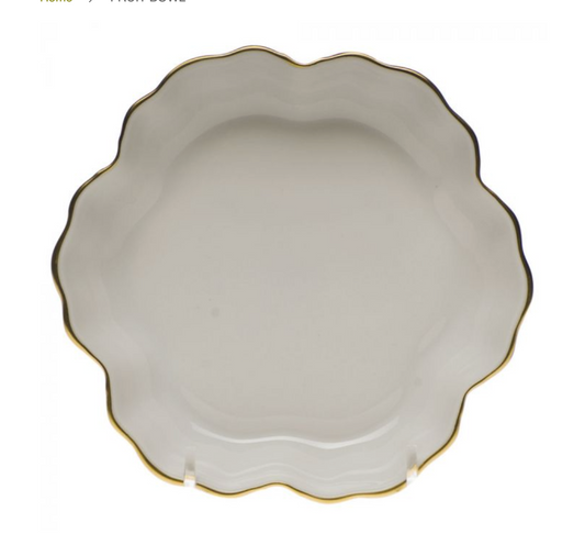 Golden Edge Scalloped DIsh
