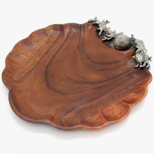 Acacia Clam Shell Bowl
