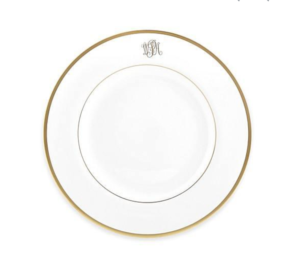 Signature Monogram - Gold Dinner Plate