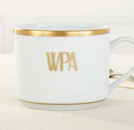 Signature Gold Monogram Tea Cup