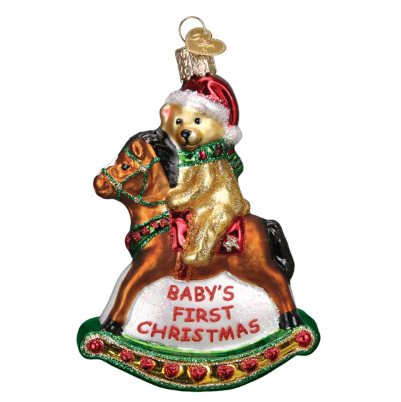 Rocking Horse Teddy Ornament