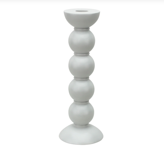 Bobbin Candlestick Tall, White