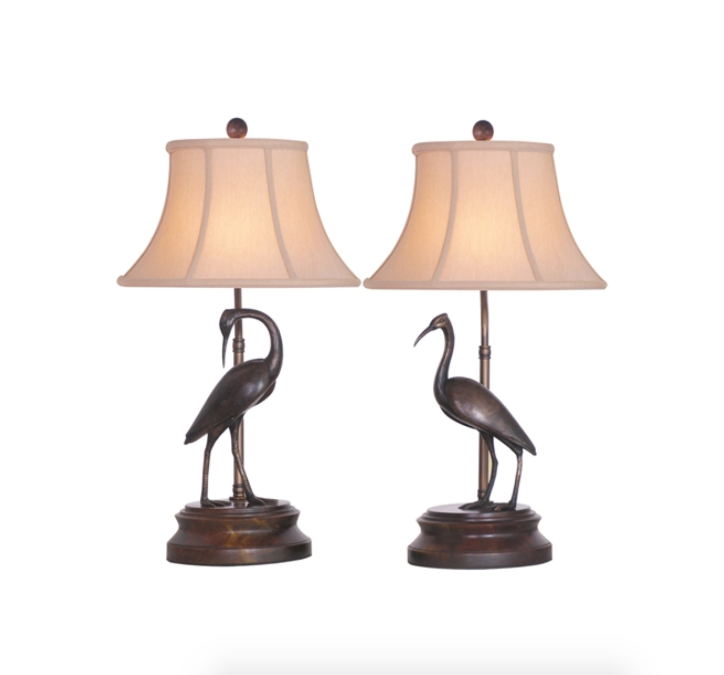 Crane Bronze Lamp