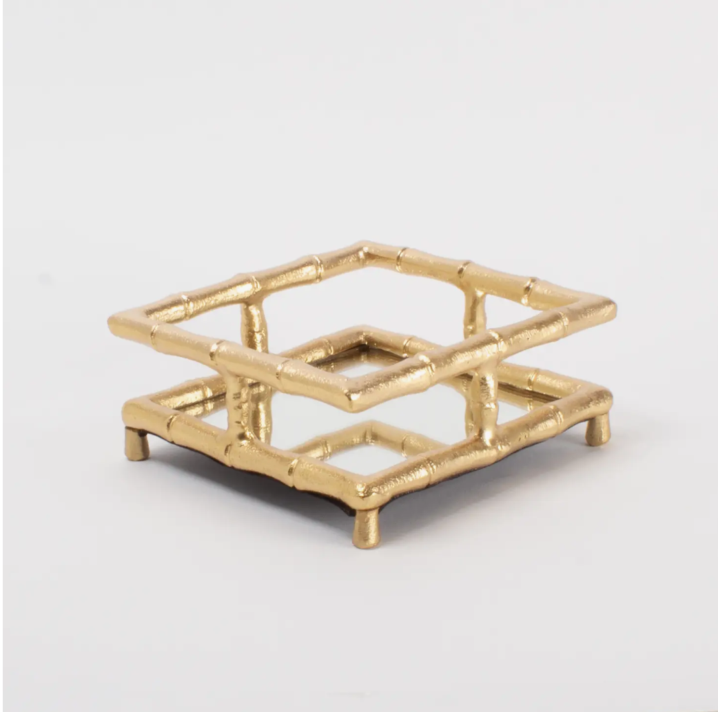 Gold Bamboo Cocktail Tray