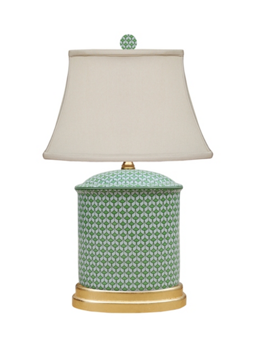 Green Fish Scale Oval Jar Lamp