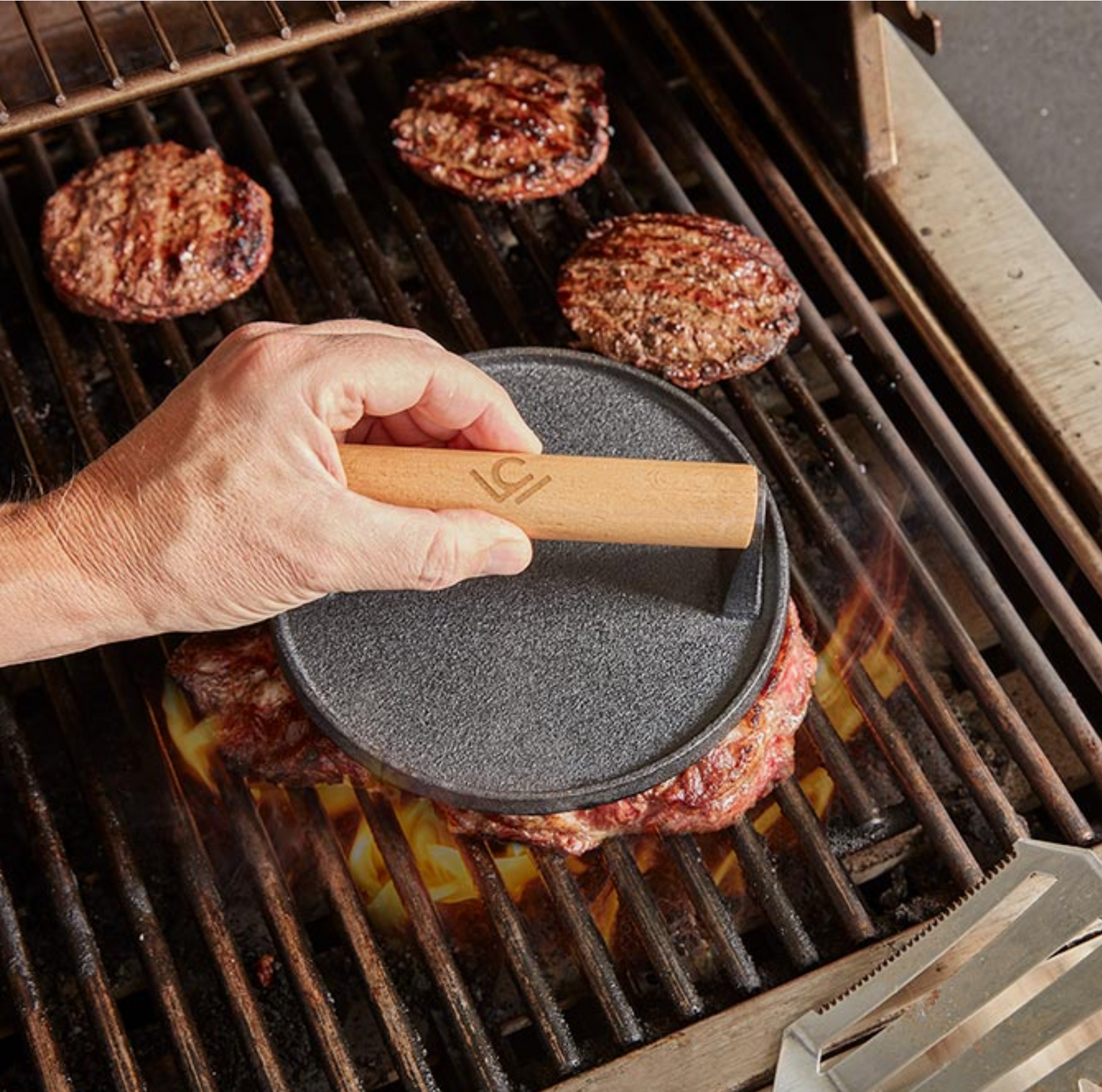 Cast Iron Burger Press Kit
