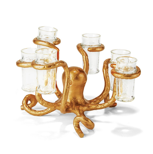 Golden Bronze Octopus Holder